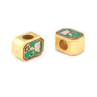 Pulseras de Brass Dorado Mate 4PCS Grande Agujero Abalorios para Hacer Joyas DIY - details 39
