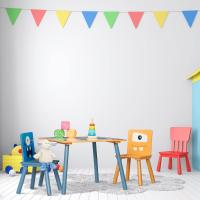 Juego de Mesa y Sillas para Niños 2 Sillas, MDF y Madera, Multicolor - details 1