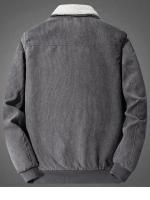 Chaqueta de algodón de línea de PANA con cremallera para hombre, cuello levantado, tendencia de negocios, ocio, a prueba de frío, engrosada, Color sólido, nueva - details 2