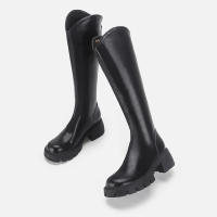 Nuevas Botas Altas De Punta Redonda Con Suela Gruesa Y Tacón Grueso Para Mujer, Botas Vaqueras Occidentales Para Mujer. - details 8