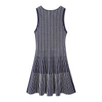 OUWU- Vestido Mini de Punto a Rayas para Mujer Verano 2025 Moda Sin Mangas Cuello Cuadrado Casual Elegante Ajustado. - details 2
