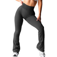 Leggings de Flare Negros Suaves para Workout Pantalones de Yoga Traje Deportivo Casual para Gimnasio - details 5