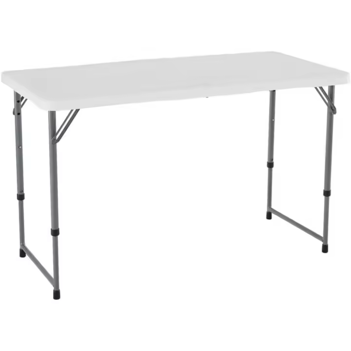 Mesa plegable multiusos ultrarresistente 122x61x56 - 91,5 cm UV100 - 1