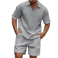Conjunto deportivo para hombre, Polo de Color sólido, cómodo, informal, a la moda, novedad de verano, 2025 - details 14