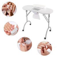 Mesa de manicura plegable con succión mesa de uñas portátil con ventosa para uñas, rueda, bolsa para polvo - details 11