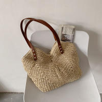 Bolso de mano de paja de gran capacidad para Mujer, Bolso de hombre, informal, de viaje, de mimbre, para Playa y Verano - details 2