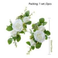 Flores Artificiales de Rosa 25pcs Mirada Real con Hoja y Vástago Ajustable para Bricolaje, Decoraciones de Boda, Hogar - details 1
