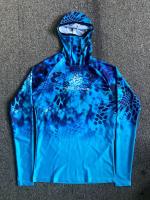 Camiseta deportiva con capucha de camuflaje para hombre, Protección solar transpirable de manga larga para surf y buceo - details 7