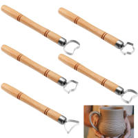 Herramientas de modelado de cerámica, taza de té, mango de vidrio de agua, cuchillo raspador de tallado, olla de cerámica DIY, artesanía de modelado, herramienta de textura - details 0