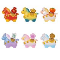 Adornos de caballo del zodiaco Kawaii, estatua de caballo de dibujos animados de resina giratoria hecha a mano, mascota del caballo, año del caballo - details 12