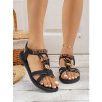 2025 Sandalias de verano para mujer, puntera redonda fondo plano transpirable, zapatos de moda casual, zapatos de moda ligeros y versátiles - details 6