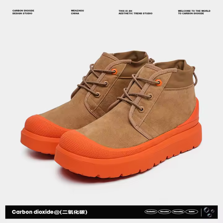 Botas de nieve impermeables gruesas de vellón, antideslizantes, integradas, de suela gruesa - 1