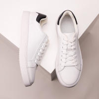 Zapatos blancos retro con punta negra para hombre, zapatillas versátiles - details 4