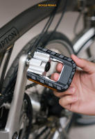 ROCKBROS-par de pedales plegables para bicicleta de montaña, pedales antideslizantes de aluminio, rodamientos autolubricantes para ciclismo - details 4
