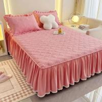 Protector de almohada antideslizante para cama con dientes, color sólido, tamaño completo, para cama doble, individual, Queen - details 8