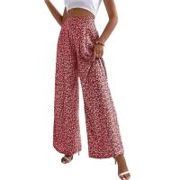 Pantalones de pierna ancha de moda para mujer, cintura alta, estilo floral, cómodos y elegantes para primavera y otoño - details 4