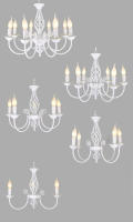 Luz colgante de vela blanca, lámpara colgante de cadena de altura ajustable para sala de estar, cocina, Isla, comedor, Vestíbulo - details 7
