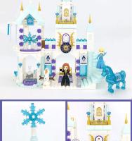 Serie de hielo y nieve sirena compatible con bloques de construcción, Castillo de montaje de princesas, juguetes de rompecabezas - details 18