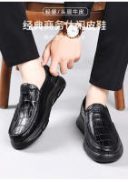 Zapatos de Cuero para Hombres de Primavera Zapatos Formales de Negocios Casuales con Suela Gruesa - details 4