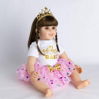 Muñeca Reborn de silicona suave de 60 CM para niña, juguete de tela realista, cuerpo de pelo largo, Princesa, regalo de cumpleaños - details 3