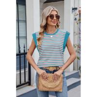 BUNO- Blusas informales holgadas a rayas para mujer, moda de verano 2025, camisas y blusas Vintage de gran tamaño para mujer, Top elegante juvenil para mujer - details 16