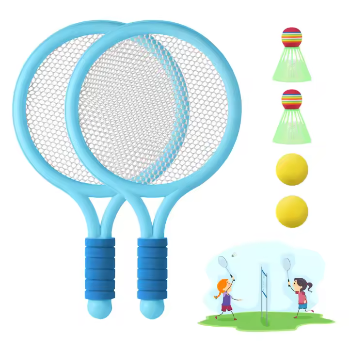 Set de Palas de Bádminton para Niños 2pcs Tenis y Bádminton con 2pcs Regalo para Deportes al Aire Libre e Interior - 1