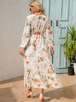 Vestido largo playero de verano para mujer, casual, elegante, de manga larga y corte en A. - details 2