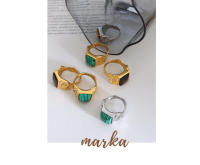 Anillo personalizado ligero de lujo con incrustaciones de piedra de arce de titanio de ojo de tigre natural apilable - details 1