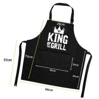 Delantal de Cocina BBQ Negro Ajustable, A Prueba de Aceite, Bolsillo Ideal para el Día del Padre y Cumpleaños Cocina y Dining - details 4