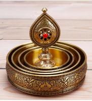 Cobre tallado a mano salón de Buda siete tesoros placa Manzha artesanía de Nepal Manchara oferta especial - details 12