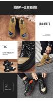 Botines de nieve informales para hombre, zapatos antideslizantes, impermeables, de felpa, al aire libre para senderismo, Invierno - details 2