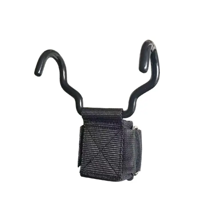1 unid/par gancho de agarre para levantamiento de pesas ajustable antideslizante protector de muñeca de potencia auxiliar 1 par auxiliar - 1