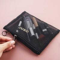 Bolsa negra con cremallera de gran capacidad, bolsa de lavado transparente, estuches de cosméticos, bolsas de cosméticos de malla, bolsa de aseo, bolsas de maquillaje - details 3