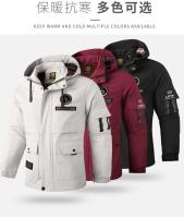 Chaqueta impermeable con capucha para hombre, Parka informal para exteriores, Abrigo con capucha, chaqueta rígida - details 9