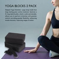 Bloque de Yoga y Cinturón de Yoga Set EVA Espuma Suave Antideslizante Universal para Ejercicios de Pilates y Tonificación Color Negro Material Spandex - details 2