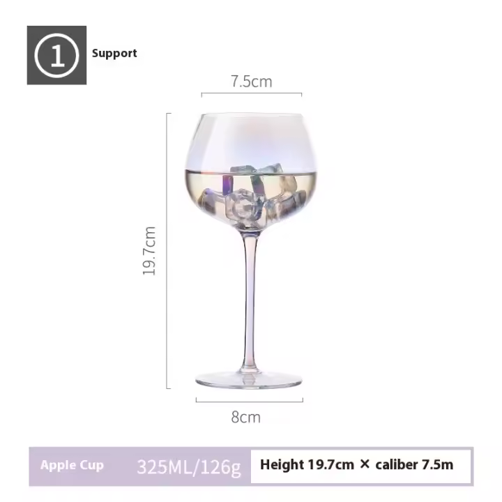 Dazzg Copa Copa Juego de champán Vino Premium para el hogar Cristal Arco Iris - 1