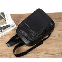 Mochila De piel auténtica 100% para hombre, morral para ordenador portátil de 14 pulgadas, de viaje, a la moda - details 3