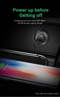 Baseus-cargador de coche de carga rápida, dispositivo Circular de plástico, USB Dual + tipo C, 30W, QC3.0 - details 3