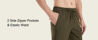 Pantalones de senderismo para hombres MAGCOMSEN ligeros secado rápido con bolsillos con cremallera cintura elástica para trabajo y entrenamiento estilo de moda normal temporada aplicable primavera/verano - details 2