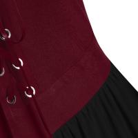 Vestido De Mujer Talla Grande Hombros Descubiertos Con Alas De Mariposa Estilo Gótico Para Halloween Vestido Elegante De Cintura Media Polyester - details 26