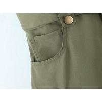 Vestido de trabajo verde militar de manga corta clásico de moda para mujer nuevo personalizado - details 8