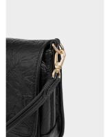 Bolso de mensajero de un hombro, nuevo bolso de axila para mujer, bolso de cuero suave blanco y negro. - details 16