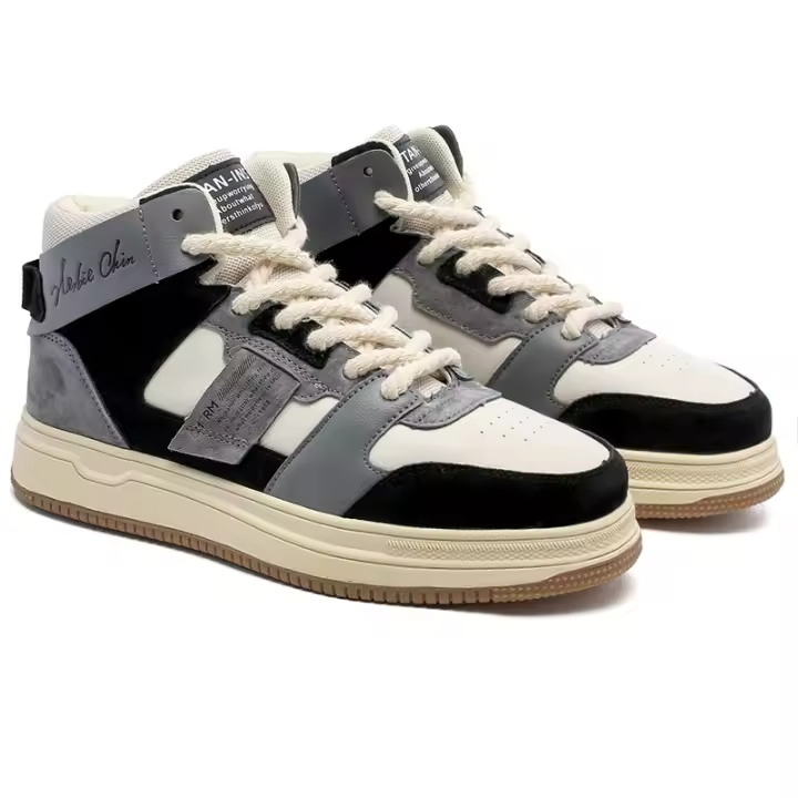Zapatillas de deporte altas para exteriores para hombre, zapatos deportivos informales con cordones de malla, zapatillas de baloncesto transpirables para Niños Jóvenes - 1