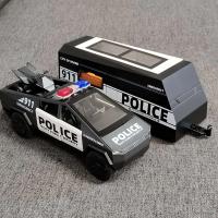 Camión Cybertruck de Policía a Escala 1:32 Modelo de Coche de Juguete de Aleación con Sonido y Luz - details 3