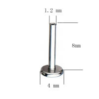 Pendientes G23 de titanio Labret para mujer, aretes de circonita pavimentada para el cartílago de la oreja, Tragus, hélice, Anillo para el labio, Piercing para el cuerpo, joyería Unisex - details 6