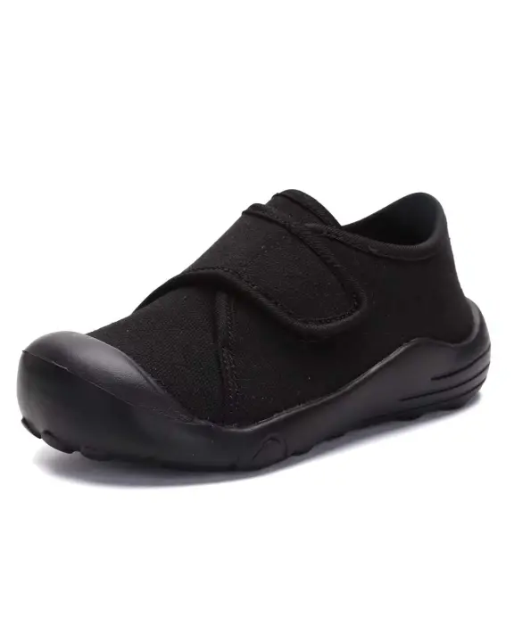 Nuevos zapatos deportivos de lona con punta de goma ligeros y de fondo plano para aprender a caminar para bebés a la moda para niños Jinjiang 2025 Factory - 1