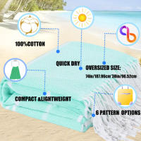Manta de toalla de playa turca gigante, manta extra grande, manta bohemia, manta extra grande, secado rápido, suave, fina, sin arena, compacta, grande, sin arena, resistente a la arena, mujeres, hombres, adultos, regalo - details 9