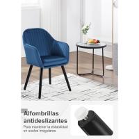 Silla de Comedor Estilo Vintage Juego de 1, Silla Cocina, Silla Nordica con Respaldo y Reposabrazos, Tela Pana, Estructura de Madera, Sillas para Tocador, Escritorio, Crema, EZS26cm-1 - details 50
