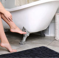 Alfombra de Baño de Piedra Cobblestone con Almohadilla de Espuma de Memoria Antideslizante - details 2