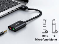 Tarjeta de Sonido USB Externa UGREEN Soporta Auriculares y Micrófono Adaptador de Audio Tipo C a 3.5 mm Jack Compatible con PC, Macbook, MateBook, PS5/PS4, Altavoces, Amplificador - details 7